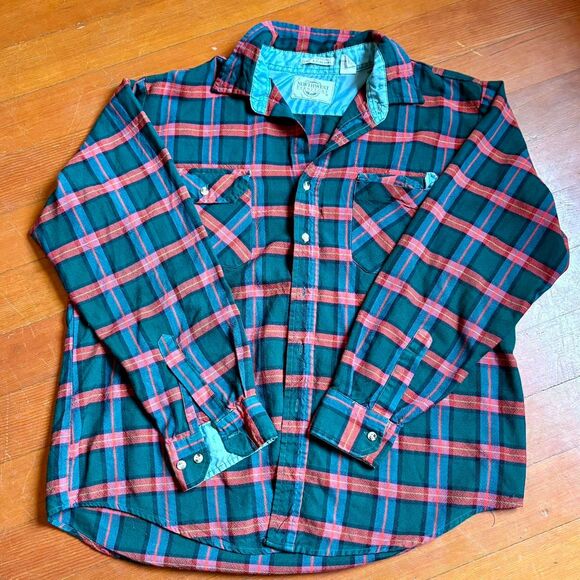 Vtg Northwest Territory Men's Red and Blue Plaid Button Down Board Shirt Size XL - Picture 1 of 3